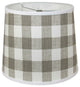 Gray and white Buffalo Plaid  Lamp Shade, 14"