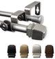 Nona 5/8" Double Curtain Rod Satin Nickel