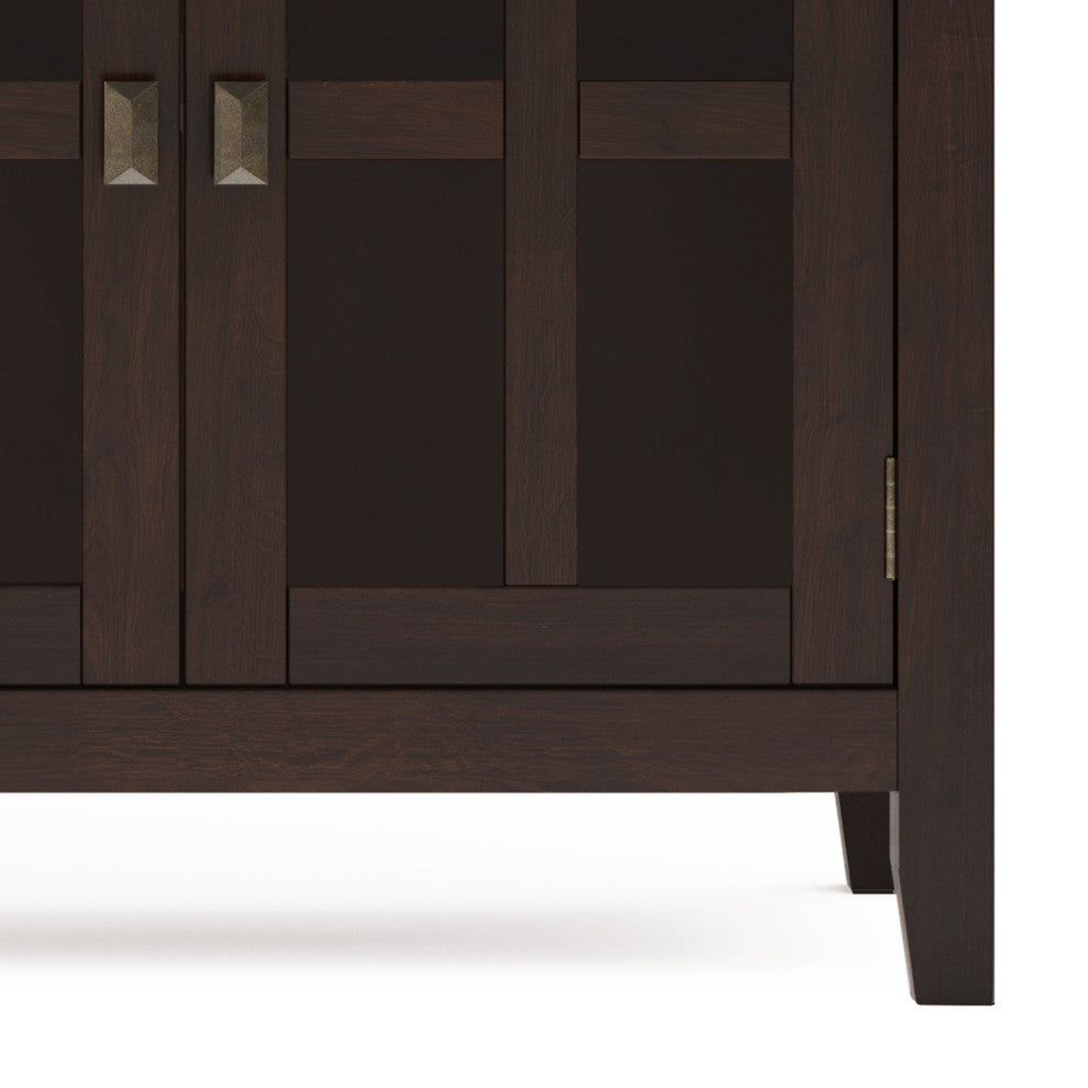 Artisan Large 4 Door Sideboard Buffet, Dark Chestnut Brown