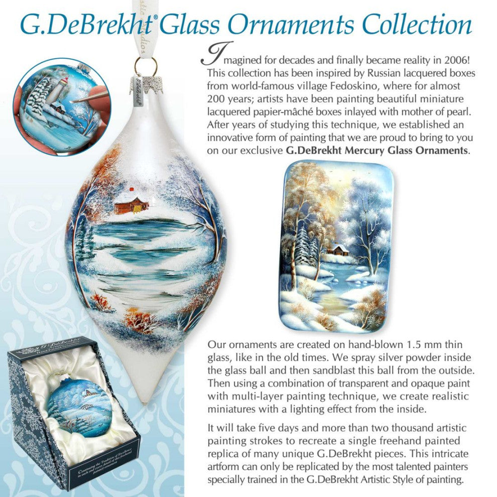 Winter Birds Glass Ornament Set of 3 by D. Gelsinger Christmas Decor