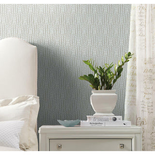Taupe & White Strands Peel & Stick Wallpaper