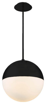 Punk 14" Round LED Pendant 2700K, Black