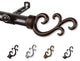 Bolton 13/16" Diameter Curtain Rod, Cocoa, 18-28"
