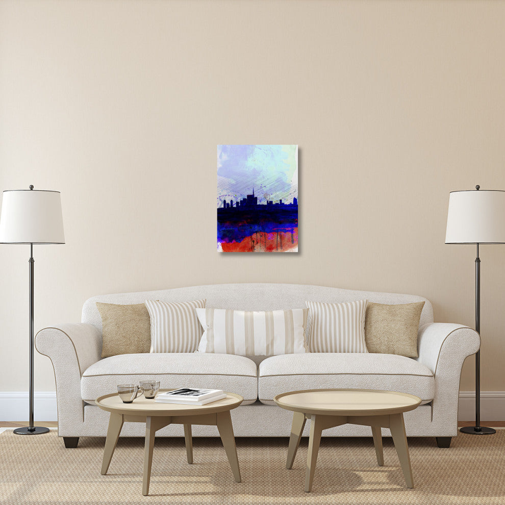 "Milan Watercolor Skyline" Fine Art Print