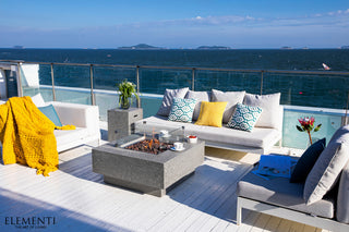 Manhattan 36" Concrete Fire Table (Natural Gas) / Light Grey