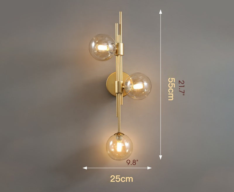 Mieres | Luxury Minimalist Glass LED Wall Lamp, Transparent, Right