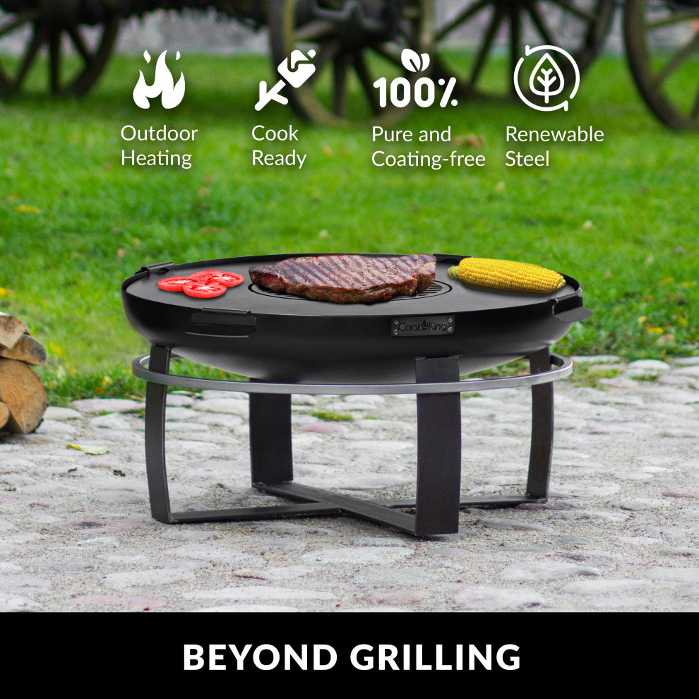Viking 32" Fire Pit With Grill Plate and Cover Lid