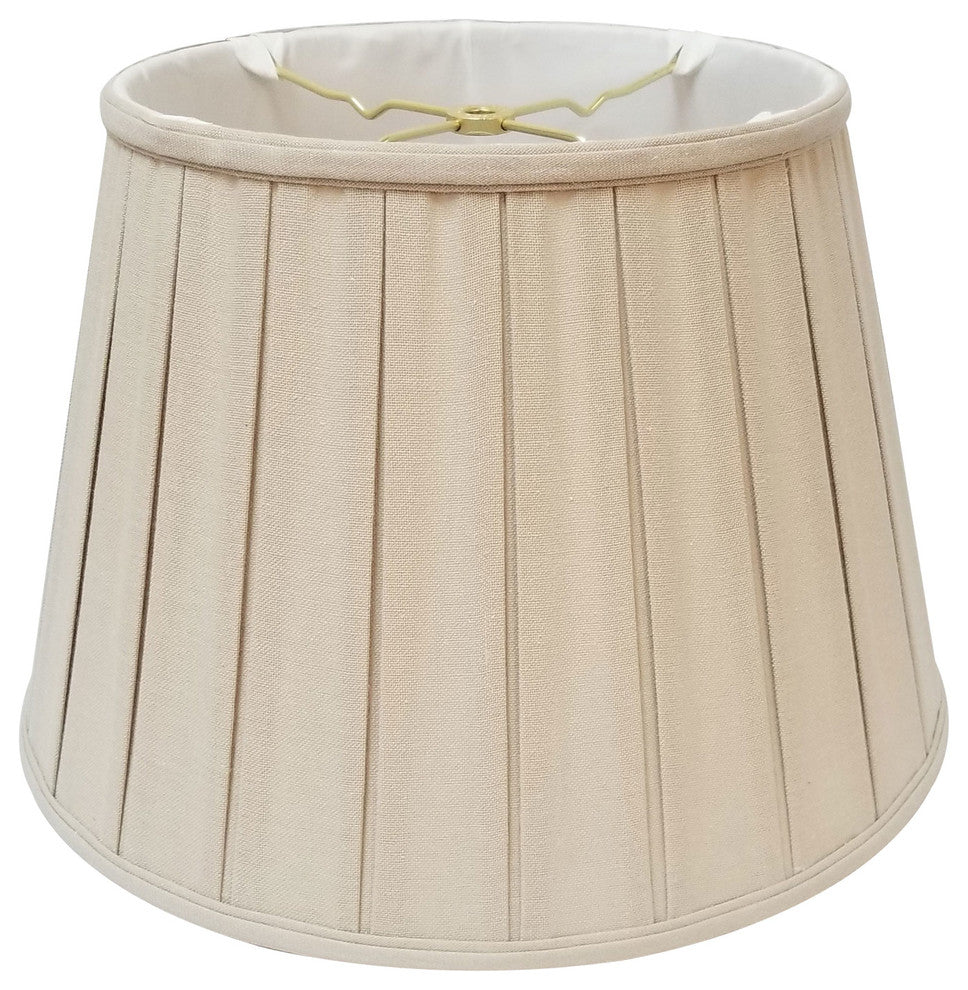 Royal Designs Empire English Pleat Basic Lampshade, Linen Beige, 10.5"x16"x11"