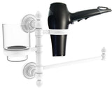 Dottingham Hair Dryer Holder and Organizer, Matte White
