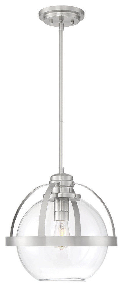 Pendleton 1-Light Pendant, Satin Nickel