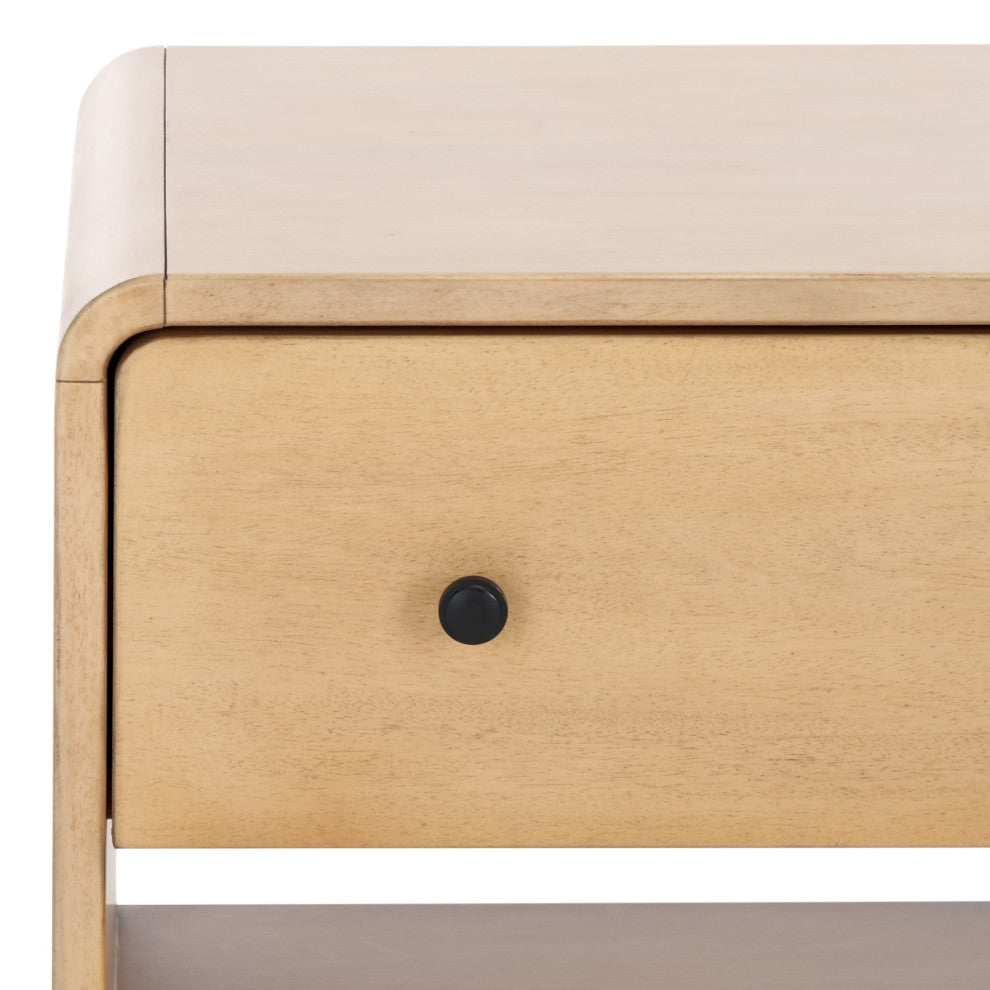 Safavieh Couture HayDriana 1 Drawer Wood Nightstand, Natural