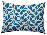 Kaleidoscope Graffiti Accent Pillow, Unreal Teal, 14"x20"