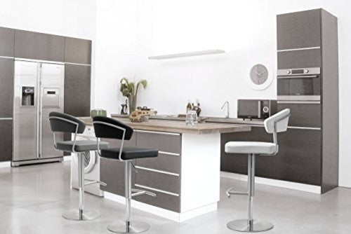 TOV Furniture Cosmo White Stainless Steel Barstool