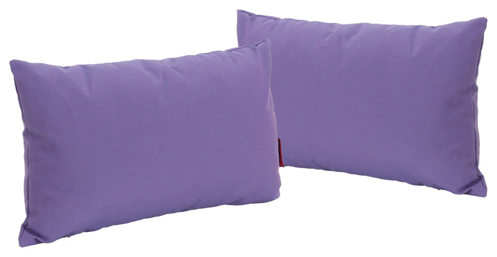 GDF Studio Kaffe Indoor Water Resistant Rectangular Throw Pillow, Purple, Set of