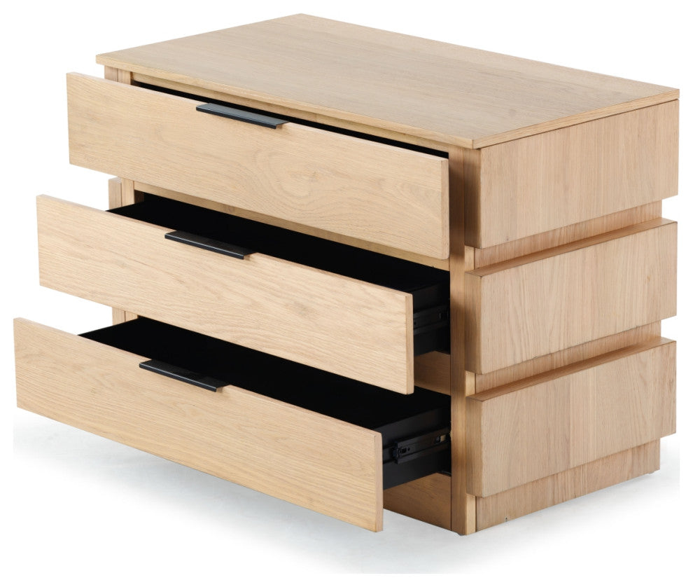 Safavieh Couture Titus 3 Drawer Stacked Chest, Oak