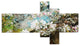 Apple Blossoms With White Flowers, Floral Art Canvas Print, 60"x32", 5 panels