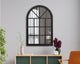 48"x32" Large Wood Wall Mirror, Black