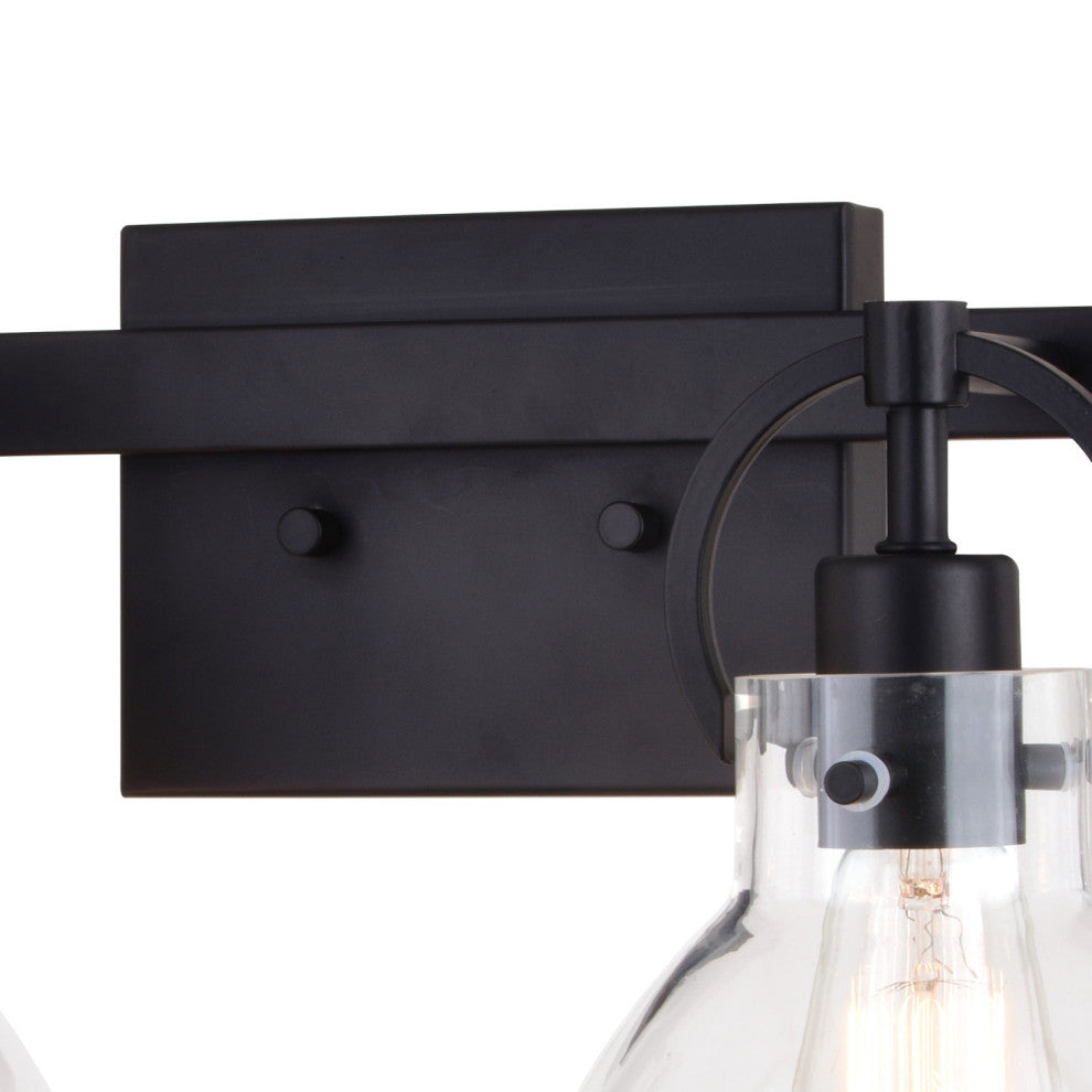 Ogden 1 Light Vanity Matte Black, Matte Black, 16.5-in W X 10-in H X 7.75-in D