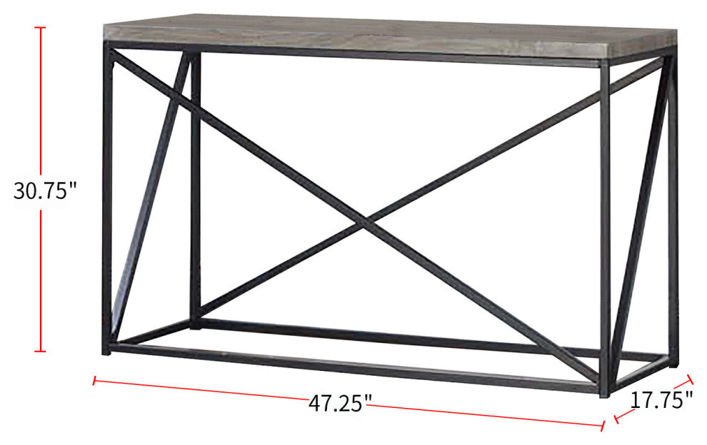 Rectangular Sofa Table, Sonoma Gray