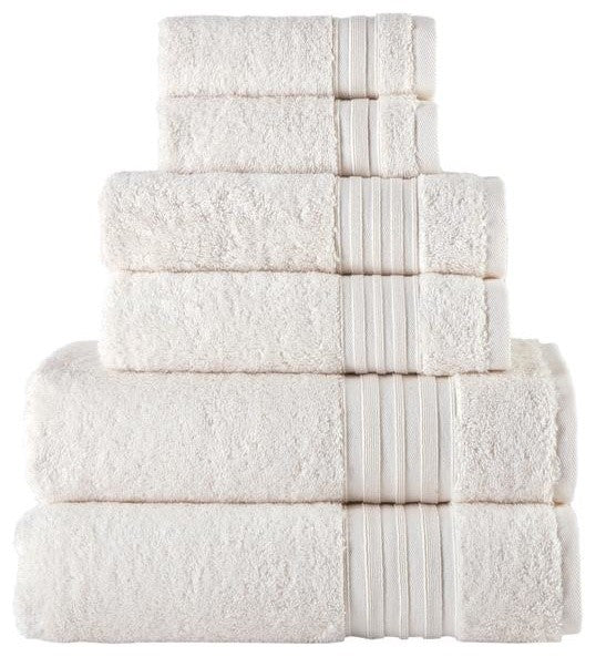 Ivory6-Piece Turkish Cotton Towel Set