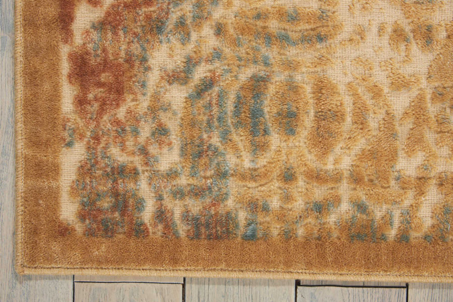 Nourison GRAPHIC ILLUSIONS 132 LIGHT GOLD RUG