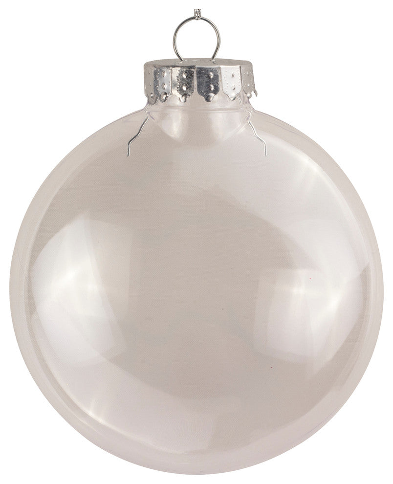 6-Pack 100Mm Clear Ornaments 3 Disk And 3 Ball