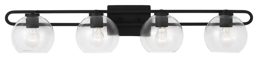 Codyn 4-Light Bath Vanity, Midnight Black