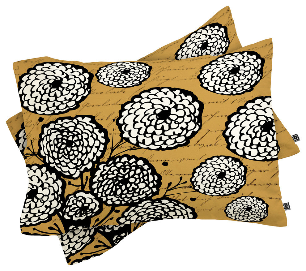 Deny Designs Julia Da Rocha Flowery Letter Pillowcase