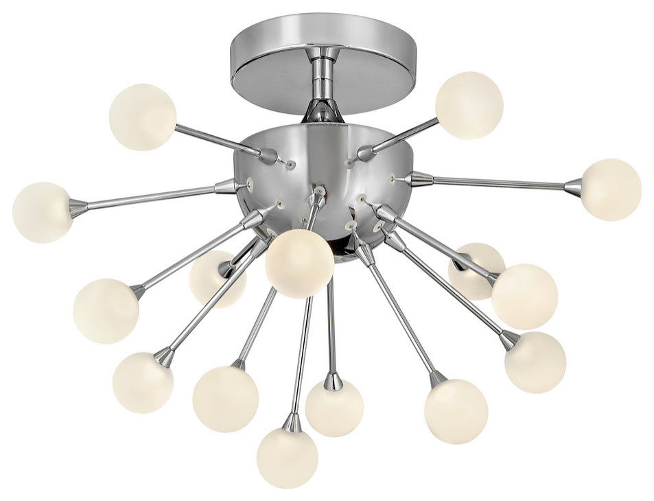 Fredrick Ramond Impulse 15-Light Semi-Flush Mount, Polished Chrome