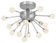 Fredrick Ramond Impulse 15-Light Semi-Flush Mount, Polished Chrome
