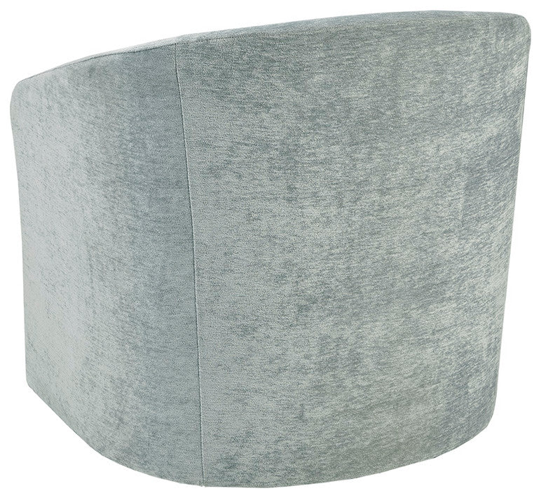 Martha Stewart Amber Low Back Tub Style Swivel Accent Chair, Neutral Blue