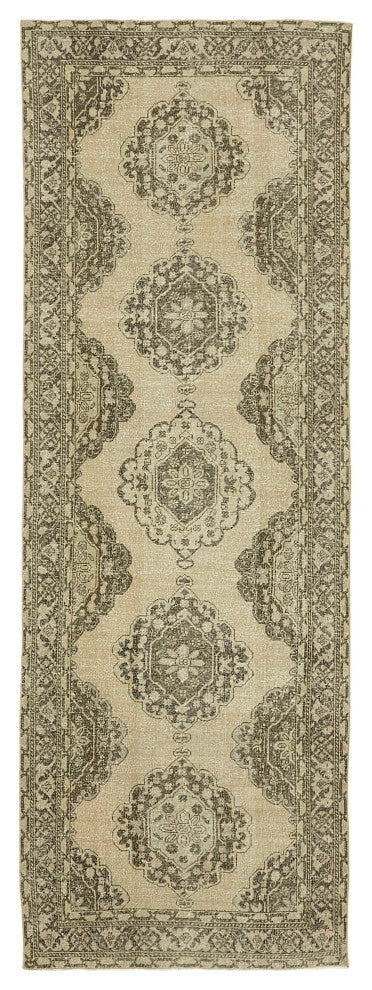 Rug N Carpet - Handmade Oriental 4' 7" x 13' 1" One-of-a-Kind Runner Rug