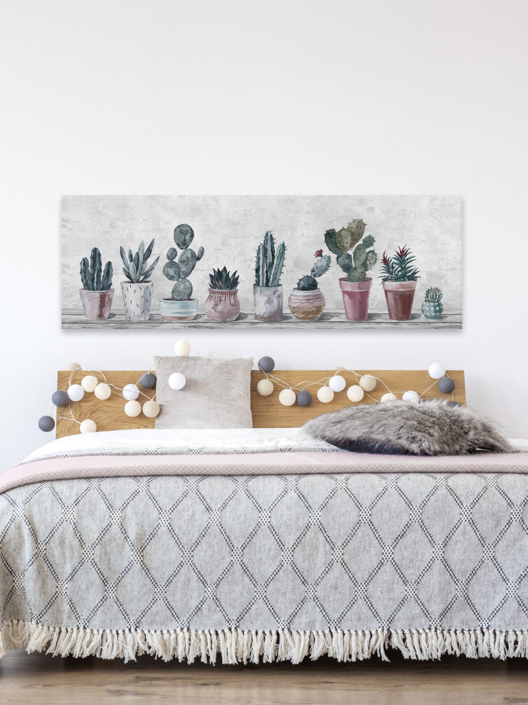 "Blooming Succulents" Painting Print on Wrapped Canvas