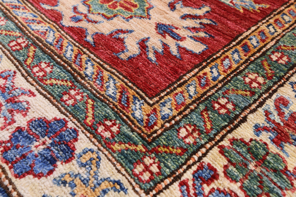 2' 8" X 9' 5" Super Kazak Hand Knotted Runner Rug - Q12970