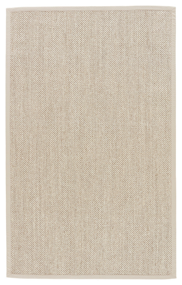Jaipur Living Naples Natural Solid Beige/Ivory Area Rug, 2'x3'