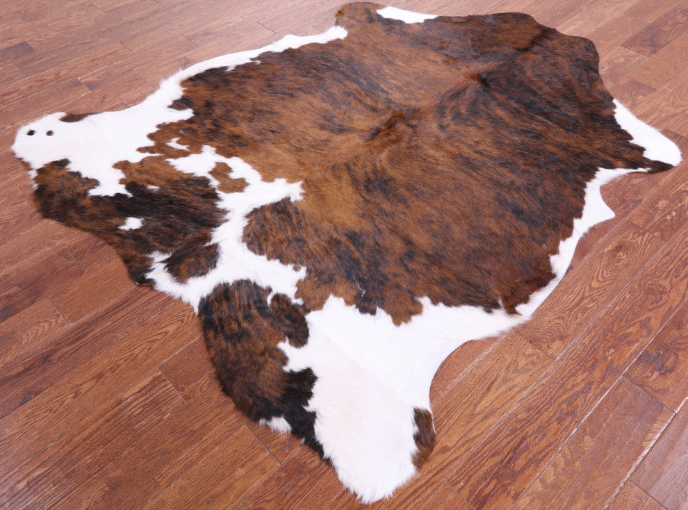 Organic Natural Hair-On Cowhide Area Rug 6' 6" X 5' 9" C1576