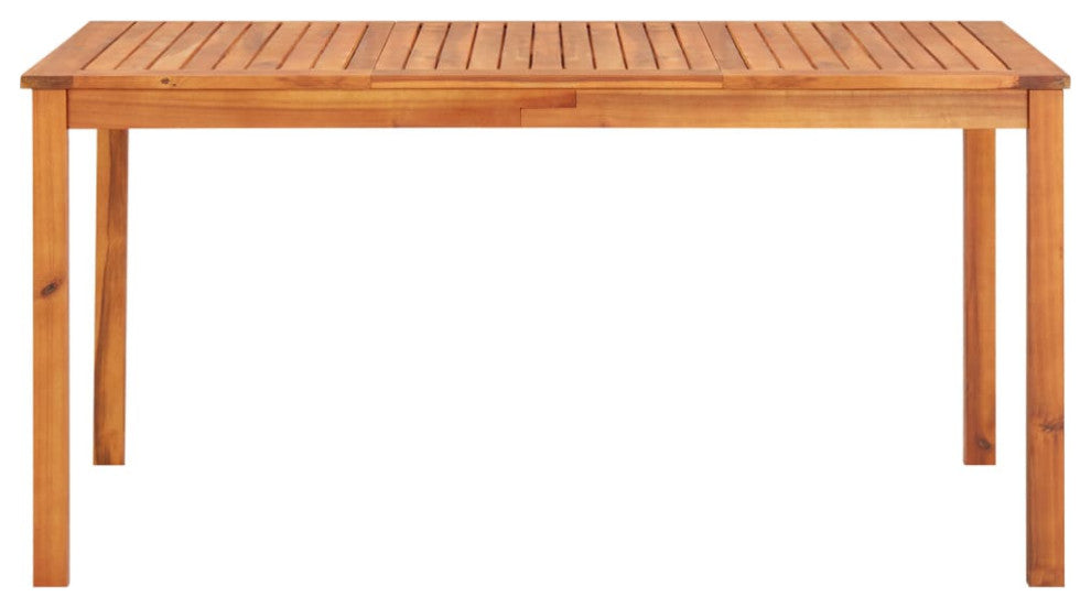 vidaXL Solid Acacia Wood 7 Piece Patio Dining Set with Cushions Table Chairs