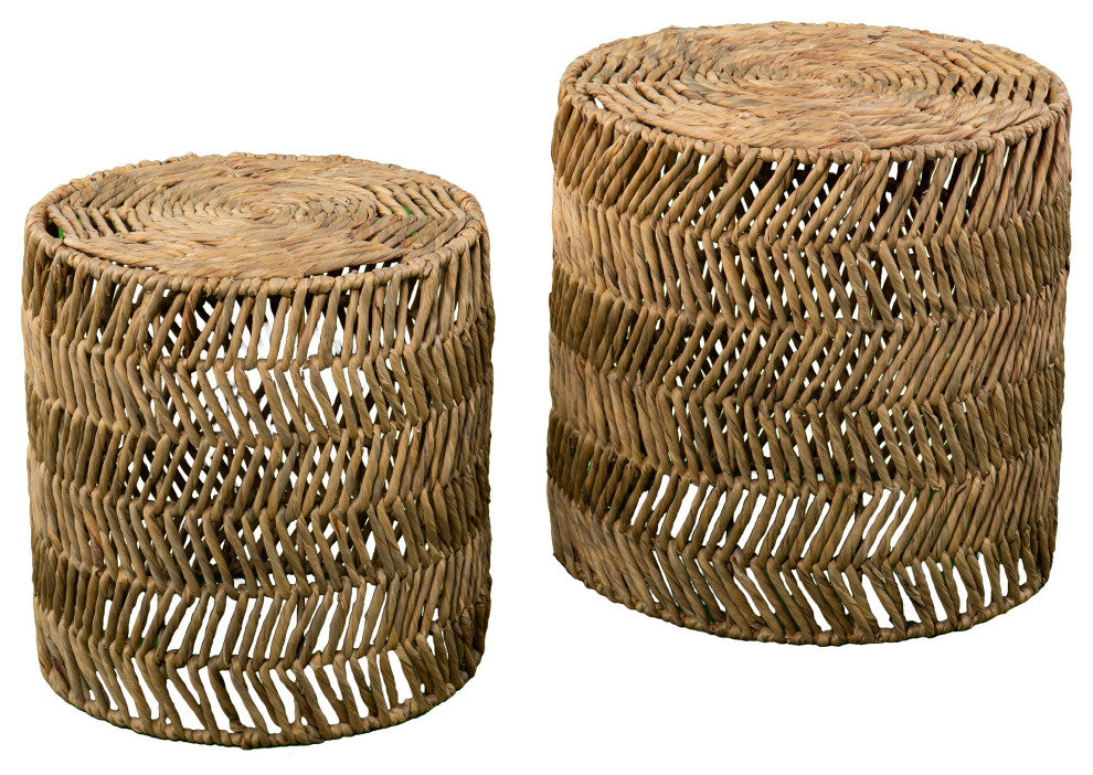 Veronica Water Hyacinth Nesting Tables 2-Piece Set