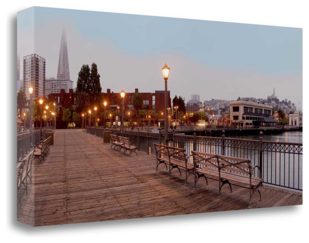 "Broadway Pier Pano - 113" By Alan Blaustein, Giclee on Gallery Wrap Canvas