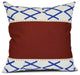 Knot Fancy, Geometric Print Pillow, Red, 16"x16"