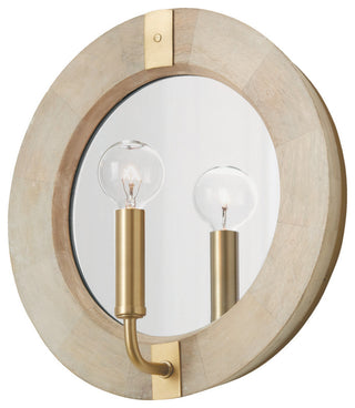 Capital Lighting 647311 Finn 12" Tall Wall Sconce - White Wash / Matte Brass