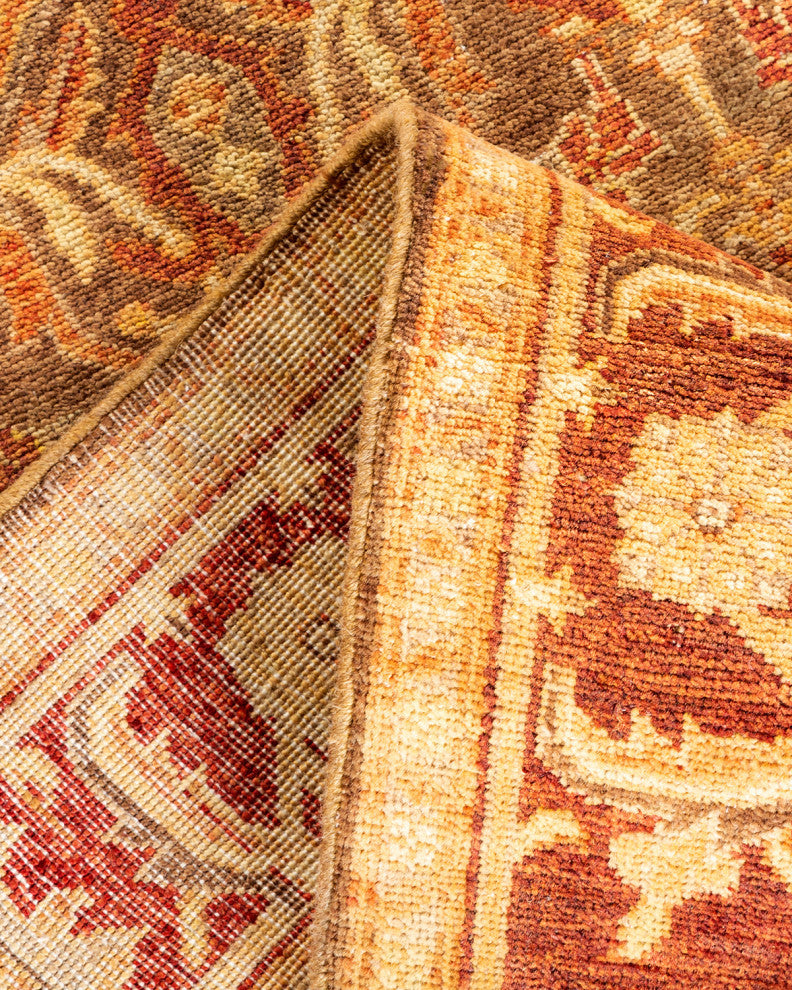 Mogul, One-of-a-Kind Hand-Knotted Area Rug Yellow, 2'7"x12'10"