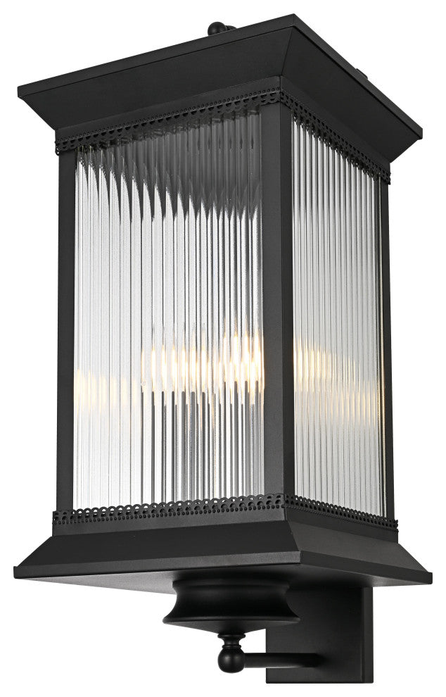 Home Living 12" Outdoor Wall Sconce, Black