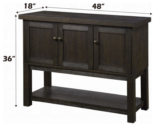 ACME Haddie Server, Distressed Walnut