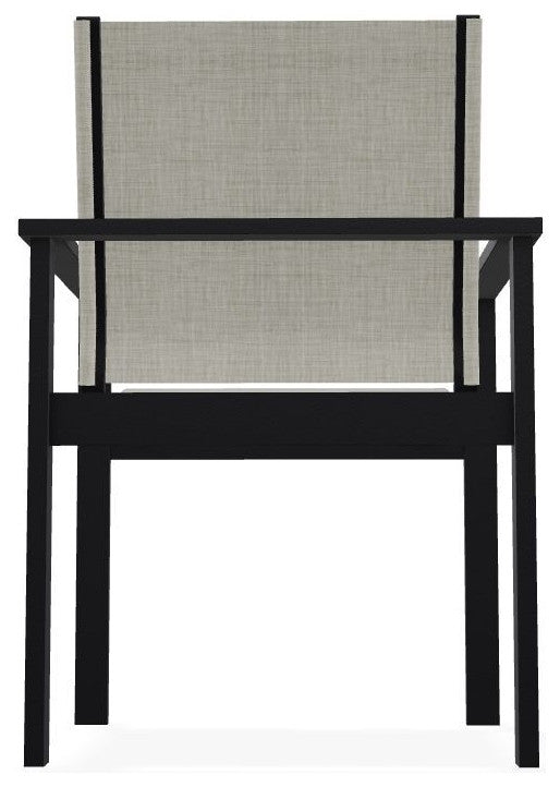 Tribeca Sling Outdoor Stackable Armchair, Ella/Black