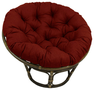 48" Solid Outdoor Polyester Papasan Cushion, Fits 46" Papasan Frame, Paprika