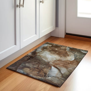 Premium Machine Washable Mayfield AMF522 Brown 1'8" x 2'6" Rug