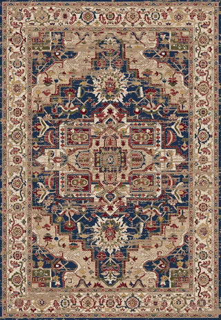 Juno Navy And Red Area Rug, 3.11'X5.7'