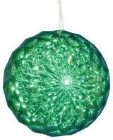 30Lt X 6" Led Green Crystal Ball Outdoor