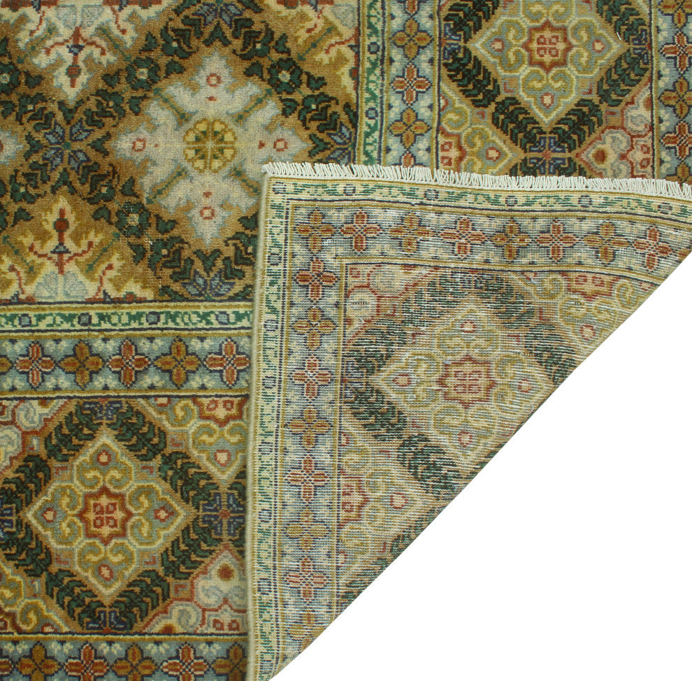 Fine Vintage Distressed Cindy Brown/Beige Rug, 9'8 x 13'2